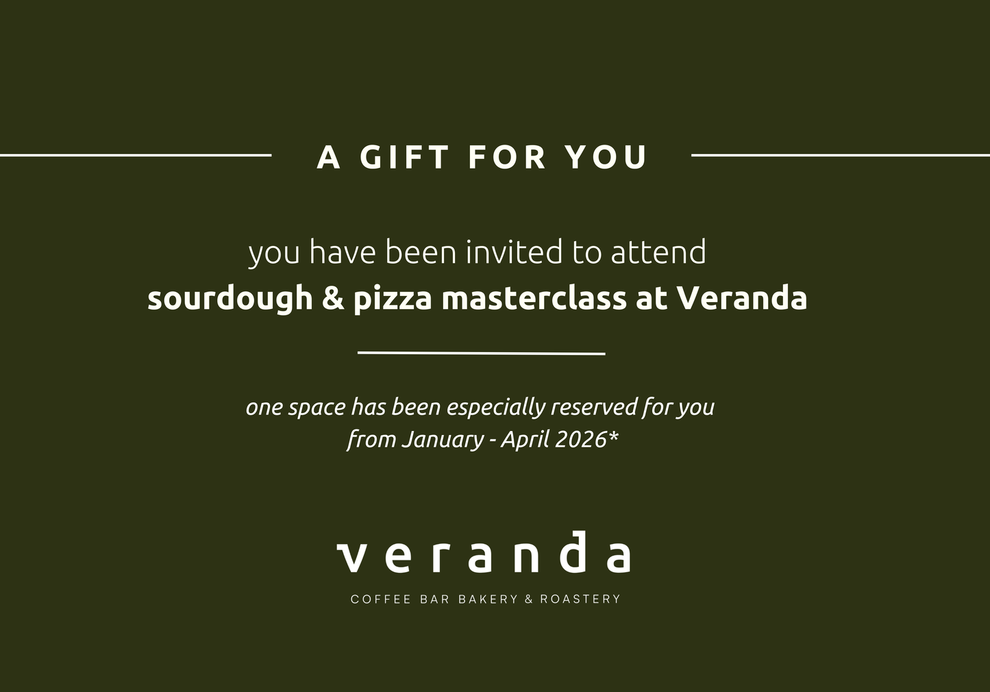 Sourdough & Pizza Masterclass Gift Card