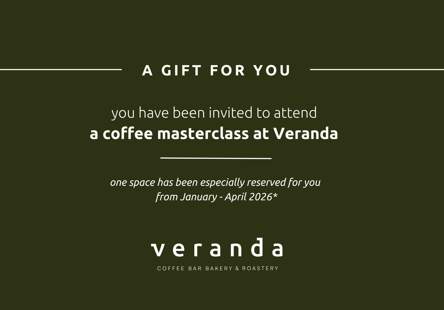 Coffee Art Masterclass Gift Card