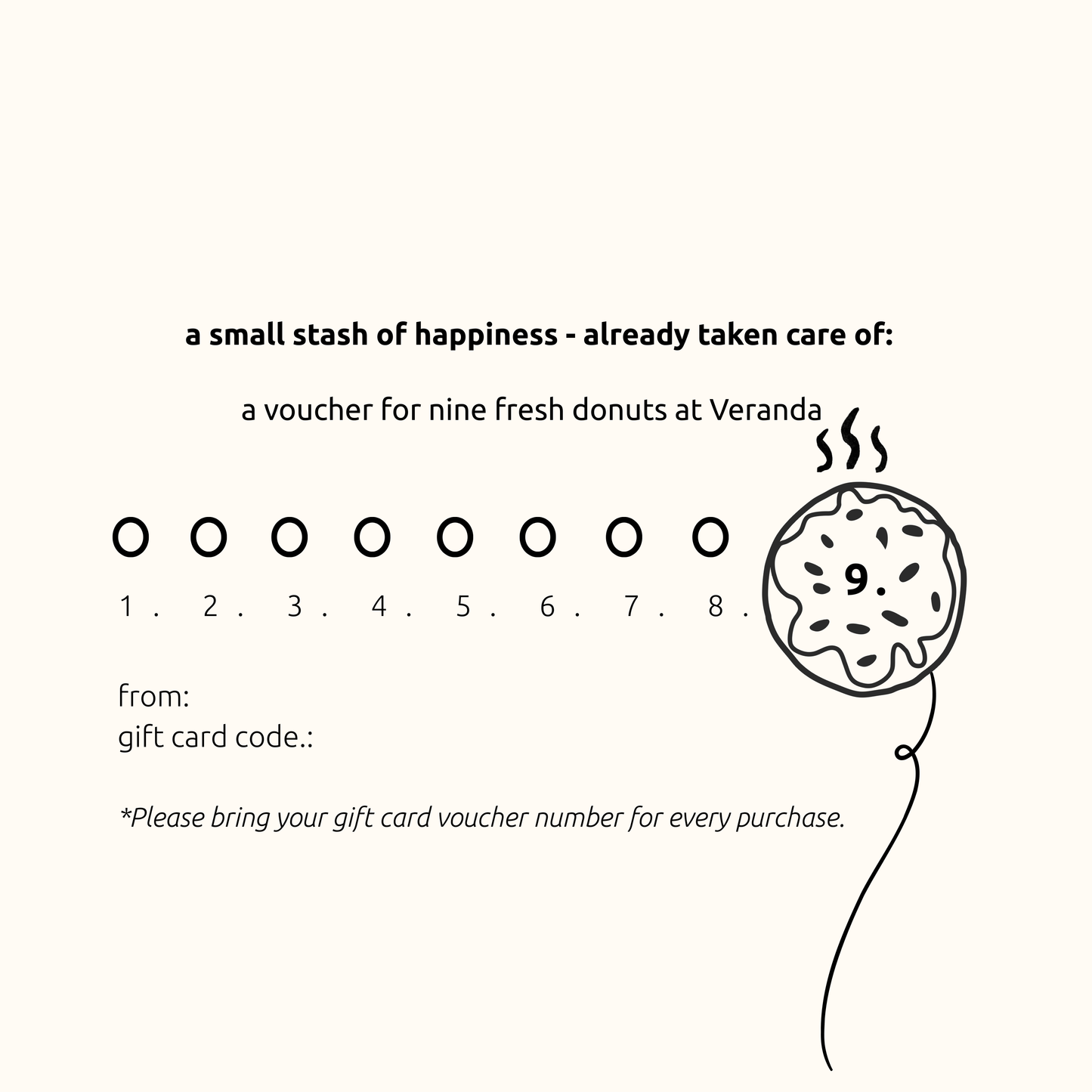 A gift of nine donuts